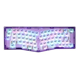 Epomaker Alice QMK/VIA Dichtungsmontiertes Hot-Swap-fähiges DIY-Kit für kabelgebundene mechanische Tastatur aus Acryl mit nach Süden gerichteten LEDs Underglows HKD230808