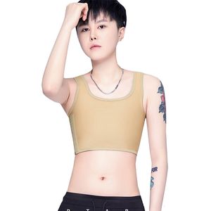 Waist Tummy Shaper HaleyChan 3 Rows of Hook Mesh Breathable Plus Size Chest Binder for Tomboy Trans Lesbian Crossdresser FTM Corset Strapless Top 230807