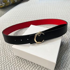 Belts Laboutin designer red bottom reversible belt belts for men woman width 3.8cm fashion gold Silver buckle man leather waistband with with casual business
