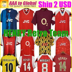 Henry Retro Soccer Jerseys Highbury Pires Reyes 02 03 05 06 92 93 94 95 96 98 99 Bergkamp Adams Persie Galla V. Persie 88 89 90 Vintage Classic Football Shirts