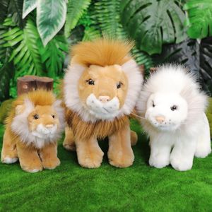 Cute African Lion Plush Toys Simulated Lion King Doll Zoo Scenic Area Souvenir Children's Birthday Gift