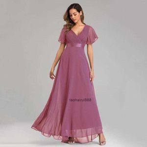 Abiti taglie forti ICCLEK Abbigliamento donna Festa da sera Elegante e grazioso Chiffon morbido da donna Abiti da sposa Tallas G