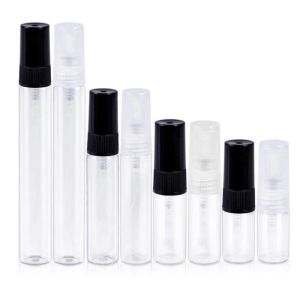 Partihandel 2 ml 3 ml 5 ml 10 ml Glass Mist Spray Bottle Refillable Parfymflaskor Tomma prov Vial Portable Travel Cosmetic Container LL LL