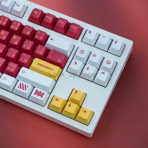 EVA 02 GMK 129 Teclas Anime EVANGELION-02 Teclado Mecânico PBT Keycaps Cherry Profile DyeSubbed Colorido Gaming Custom Key Caps HKD230808