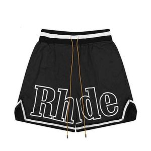 2023 New Designer Shorts Rhude Shorts Summer Fashion Beach Pants Men's Women's High Quality Street Wear Red Blue Black Purple Pants675