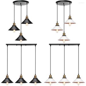 Pendantlampor Vintage Retro Lamp E27 Industrial Hanging Light Lampshade Chandeliers For Home Tak Chandelier Lighting Fixtures