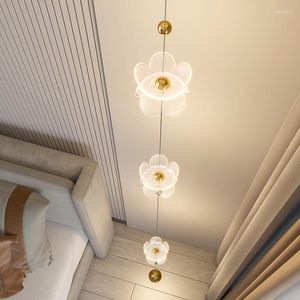 Lâmpadas pingente de luxo acrílico teto luz de chão quarto lâmpada de cabeceira para sala de estar lustre de canto iluminação led interior