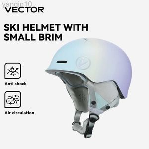 Ski Helmets VECTOR Ski Helmet Safety Integrally-Molded Snowboard Helmet Motorcycle RemovableSkiing Snow Husband Men Women Child Kids HKD230808