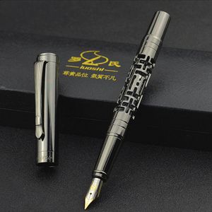 Fountain Pens Metal Pen NIB 07 MM Calligraphy Vintage Gift for Writing Stationery Executive Office School Supplies 230807