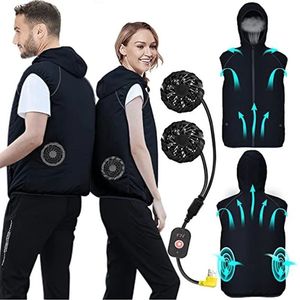 Coletes Masculinos Esportes de Verão Ventilador Ar Condicionado Legal Homem Mulher Viagem Ultraleve Marca Colete Roupas Jaqueta Sol Jaqueta Trabalhador Pescador 230807