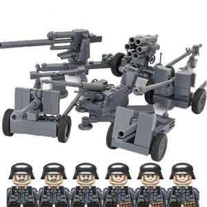 Carro Elétrico/RC 2ª Guerra Mundial Arma militar alemã Blocos de construção Soldado Figura Antitanque Granada Antiaérea Foguete Modelo Tijolos Brinquedo Presente Crianças C356 230807