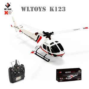 ElectricRC Aircraft Original Wltoys XK K123 RC Mini Drone RTF 2.4G 6CH 3D 6G -lägen Brushless Motor RC Quadcopter Helicopter Toys For Kids Gifts 230807