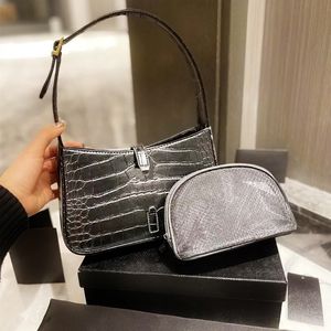 Fashion Luxury Designer High quality Shoulder Bags Totes hobo Women men cross body Crocodile pattern handbag Genuine leather original underarm pochette Clutch Bag