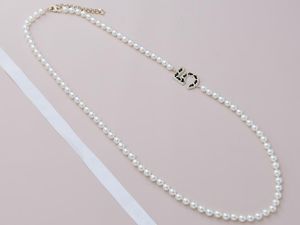 5A Necklaces Long Pendant Necklace In Pearls Iconic Collection For Women With Dust Bag Box Fendave