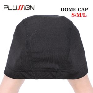 Wig Caps Plussign 12 Pcs/Lot Spandex Mesh Dome Wig Cap For Making Wig Glueless Weaving Cap Hair Wig Net With Elastic Band For Women Girls 230808