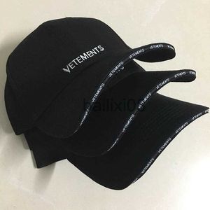 Ball Caps Vetements Baseball Caps High Quality Cotton Men Women Embroidery VTM Hat Fashion Blk Skateboard J230807