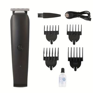 Máquina de cortar cabelo elétrica profissional para homem, aparador de cabelo sem fio, recarregável, kit de máquina de cortar cabelo