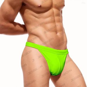 Women's Swimwear Sexy High Leg Mens Half Back Bulge Bikini Briefs Swim Wear Swimsuit Man Bathing Suit Men's Swimming Trunks JESSBORN