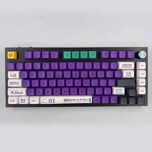 134 Keys EVA Initial machine one XDA Profile Keycaps Japanese Anime Key Cap For Mechanical Keyboard Cherry MX Switch Keycap Caps HKD230808