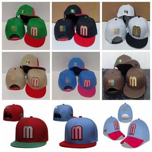 العلامة التجارية Newest Mexico M Letter Snapback Hip Hop Casquette Gorras Chapeus Toucas القبعات القابلة للتعديل للرجال للنساء Caps Caps Planas