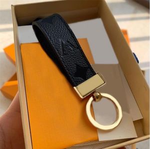 2023 Holder Keychain Key Chain Buckle Keychains Lovers Car Handmade Black Leather Bags Pendant Accessories 9 Color 65221 with Box Dust Bag #kyh-01