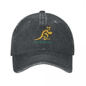 Boll Caps Australien Rugby Wallabies Yellow Wallaby Cowboy Hat Foam Party Hats Bobble Snapback Cap Summer Woman Men's