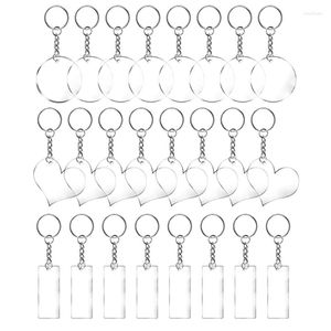 Набор для ключей 24 штук прозрачный акриловый набор для ключей, включая пробелы для ключевых колец и прыжков