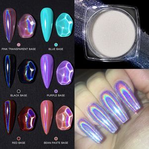 Nail Glitter 1Box Powder Silver Black Chrome Mirror Effect Shinning Pigment Dust Manicure Decoratio 230808