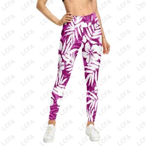 Kadın Taytlar Spor Kadınlar Yüksek Bel 3d Pembe Çiçek Baskılı Yoga Pantolon Giyim Giyim Femme Femme Teşhal Egzersiz Legins Legies Leggins Seksi