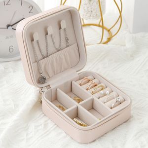 Jewelry Boxes Earring Ring Necklace Storage Box Holder Organizer Display Travel Case Leather Small Size Wholesale 230808