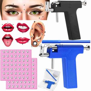 Pro Ear Body Nose Navel Lips Tongue Piercing Gun Machine Supply Tool Kit Set 98pcs Ear Studs Healthy Safty Sterile Piercer x0808