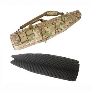 Dagpaket Taktisk pistolväska Rifle Case med axelpåse för Airsoft Paintball Militärjaktskydd med skumdyna 230807