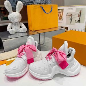 LvShoes luksusowe buty różowe bowtie gęste dno buty modne pompki do boost butów butów kobiet trampki na zewnątrz panie trampki Barbie Buty 35-40 EUR