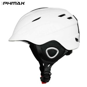 Лыжные шлемы Phmax Ski-шлем с интегрированным модифицированным регулируемым шлемом для сноуборда Зимние мужчины женщины на открытом воздухе спортивный лыжный шлем HKD230808