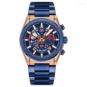 Armbanduhren 2023 Mode Herrenuhren Business Edelstahl Top Sport Chronograph Quarzuhr Männer Relogio Masculino