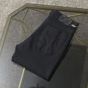 23ss Luxury Designer Jeans per uomo ricamato personalizzato di alta qualità jean piccolo lavaggio dritto shisha grigio uomo pantaloni casual in denim