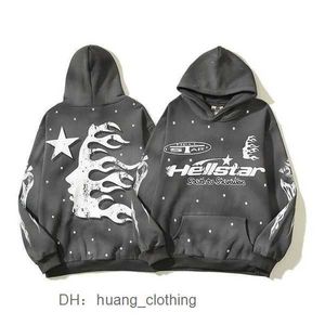 Hellstar Hoodie Designer Hellstar Pullover für Männer und Frauen Hip Hop Lange Hosen Set Sweatshirt Retro Print High Hell Star Grau Blau Hoodies 1 QMZK