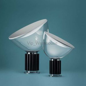 Candeeiro de mesa italiano Taccia radar abajur de vidro LED para quarto de cabeceira sala de estar nórdico luzes de decoração para casa candeeiro de mesa flexível HKD230808