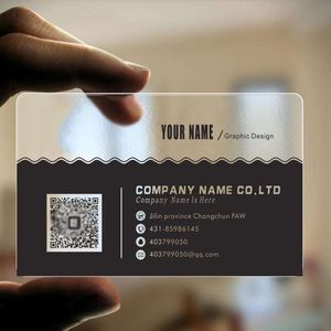 Business Card Files 200pcs 500pcs Custom Translucent Cards PVC Print Plastic Identity One Side Waterproof Round Corners Add White Ink 230808
