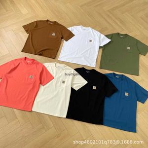 Ntlm 2023 Men's and Women's Fashion T-shirts North American Tooling Brand Carhart Classic Seven Color Pocket