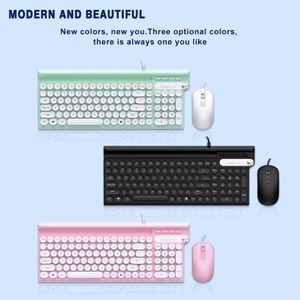 Conjunto de teclado e mouse com fio L3/L4 estilo punk conjunto de teclado e mouse de toque mecânico silencioso e anti-derramamento HKD230808