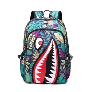 Designer mochila moda estudante bookbag designer mochila homens mulheres mochila grande capacidade impressa graffiti couro lazer mochila de viagem 2024