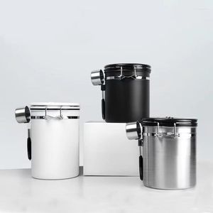 Storage Bottles Sale Kitchen Containers For Coffee Bean Airtight Stainless Steel Canister Round Shape Cafe Can