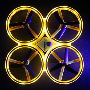 Led Uçan Oyuncaklar RC Drone Gest Duyusal Quadcopter Mini İzle Akıllı Kızılötesi İndüksiyon Uzaktan Kumanda UFO Helikopter Drone Kids 230807