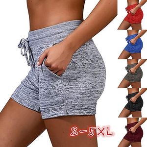 Kvinnors shorts 2023 mode kvinnor sommar kausal sexig dragkammare snabb torr elastisk sport fitness lös kvinna