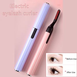 Eyelash Curler Electric Eyelash Curler Heating Curling Eyelash Pen Mascara Long Lasting Eye Lashes Comb Durable Shaping Slender Eyelash Brush 230808