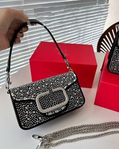 Bolsas de ombro femininas de luxo designer de luxo bolsa de ombro baguete de diamante requintada bolsa de mão feminina