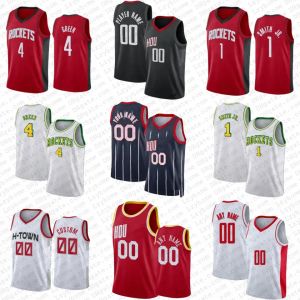 Houston'''Rockets''4 Jalen Green Custom Basketball Trikots Houstons Jabari Smith Jr Rocket Jersey 17 Tari Eason James 13 Harden Tyty 3 Kevin Porter Jersey