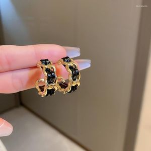 Hoop Earrings Fashion Gold Color C Cuff Stud Girl Women's Geometric Wedding Party Jewelry Wholesale