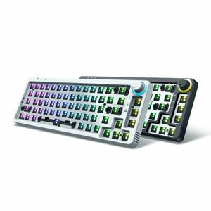 GamaKay LK67 65% Triple Mode RGB Keyboard Customized Kit 67 Keys Hot Swappable bluetooth Translucent Programmable NKRO Keyboard HKD230808